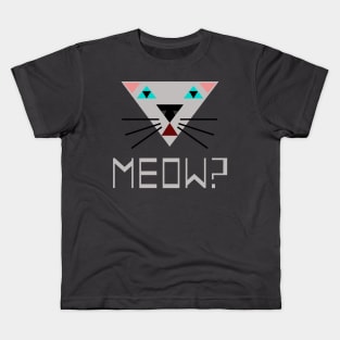 Meow? triangular cat Kids T-Shirt